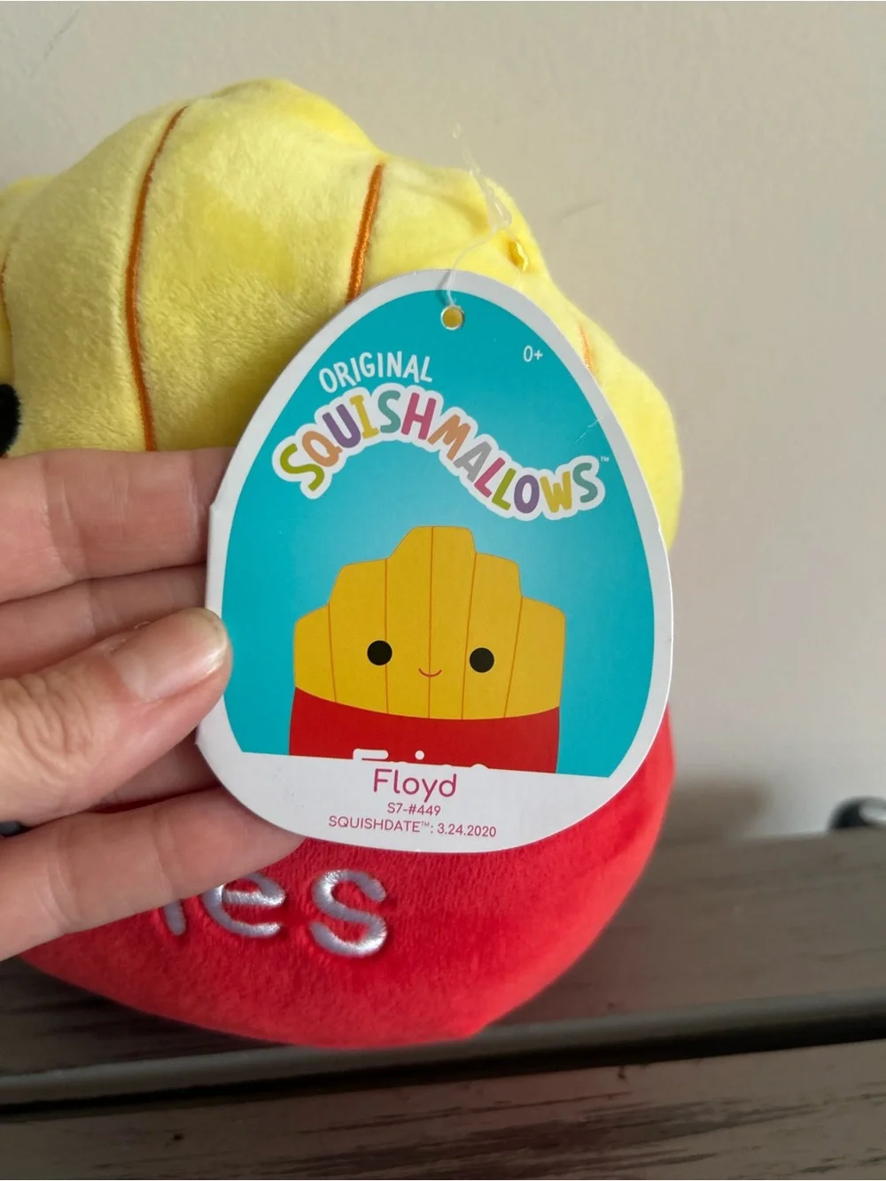 Floyd The French Fries Squishmallows Plush Toy 8” NWT